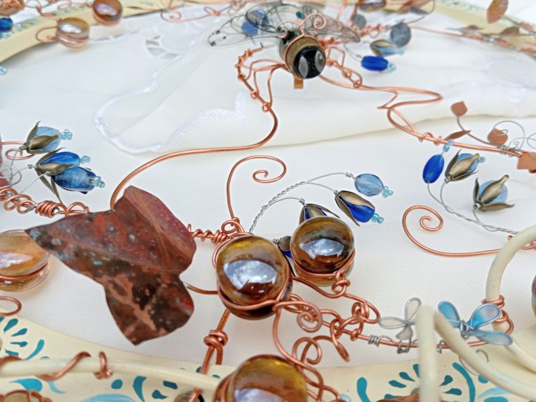 wall-art-copper-leaves-glass-beads