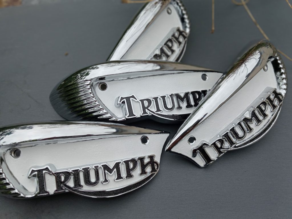 Triumph motorcycle tank badges