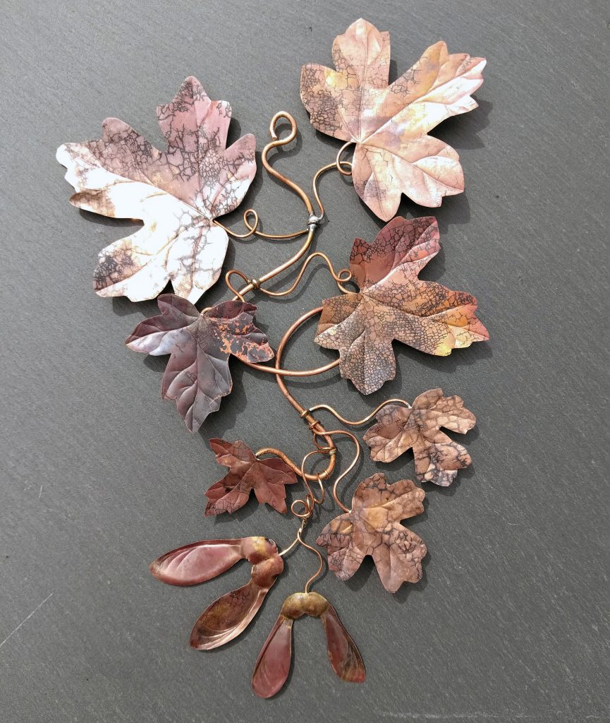 Copper Field Maple piece with Winged Seed Pods