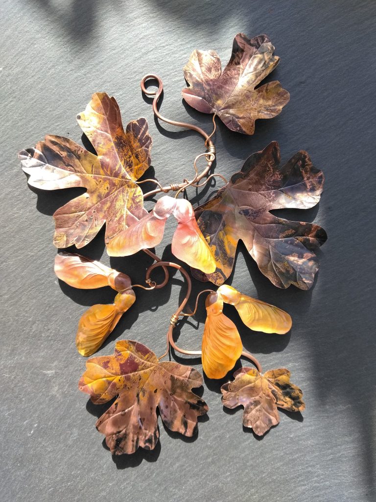 SOLD – Copper Field Maple piece with Winged Seed Pods SOLD - Copper Field Maple piece with Winged Seed Pods