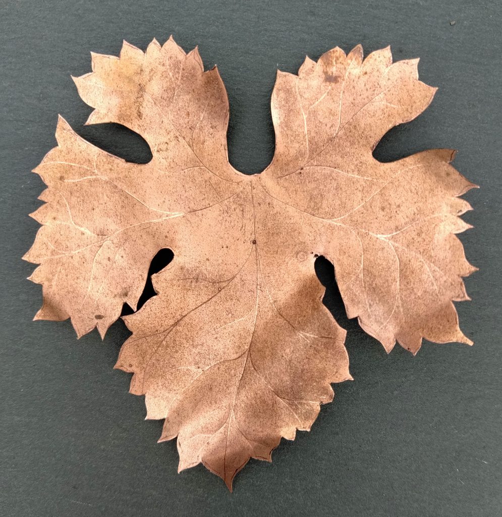 Grape Vine Leaf | Copper Heavy Gauge 0.5mm | Outdoor Garden & Fountain Restoration