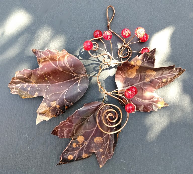 SOLD – Guelder rose copper red glass berries guelder-rose-copper-red-glass-berries
