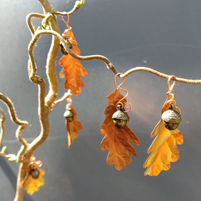 SOLD – Copper Oak Leaf & Acorn Charm | Handmade Flame Patina Decoration | No Ribbon | Hang on a Branch SOLD - Copper Oak Leaf & Acorn Charm | Handmade Flame Patina Decoration | No Ribbon | Hang on a Branch